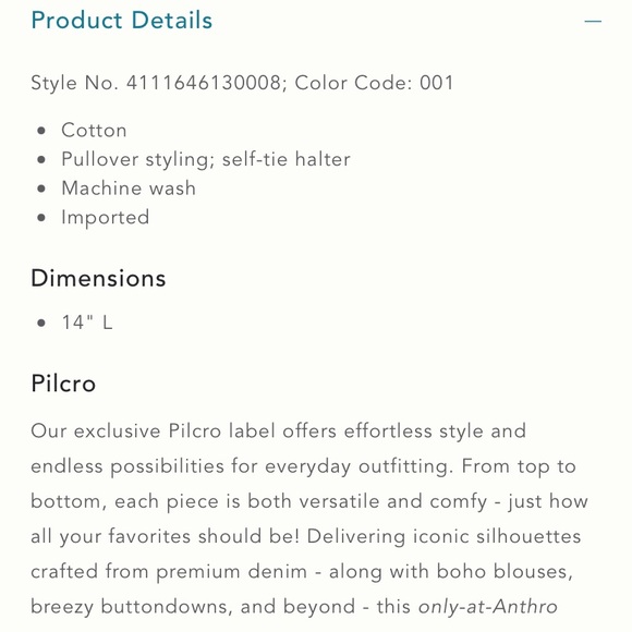 NWT Anthropologie Pilcro French Terry Halter - Picture 3 of 3